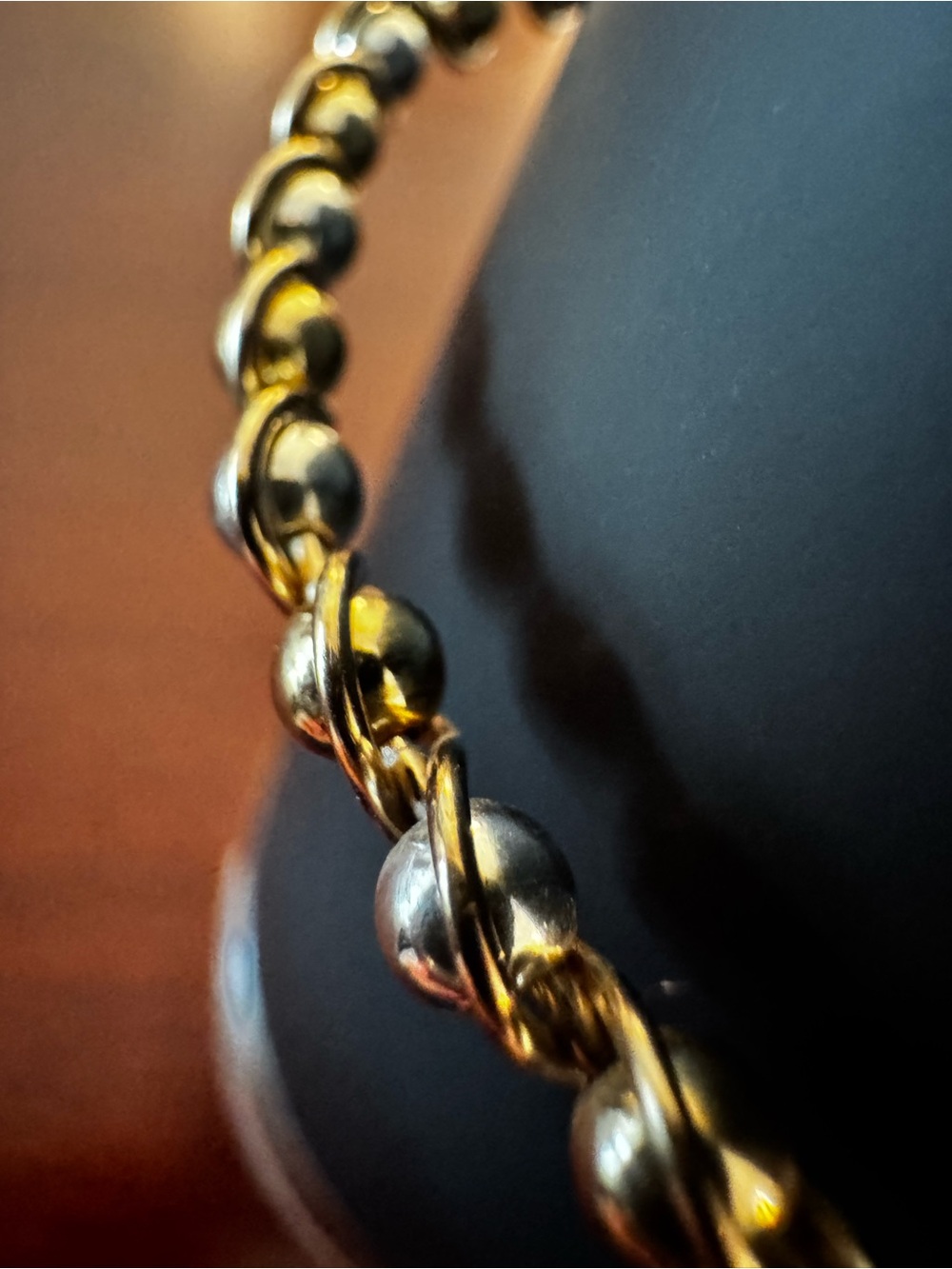 Ronaldo Finishing Bracelet, gold with silver